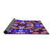 Thickness of Patterned Purple Rug, pat1758pur