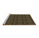 Sideview of Machine Washable Transitional Copper Brown Rug, wshpat1759brn