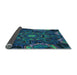 Thickness of Patterned Deep-Sea Blue Rug, pat176lblu