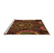 Sideview of Machine Washable Transitional Deep Red Rug, wshpat176org