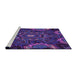 Sideview of Machine Washable Transitional Purple Rug, wshpat176pur