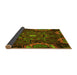 Thickness of Patterned Olive Green Rug, pat176yw