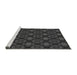 Sideview of Machine Washable Transitional Smokey Gray Rug, wshpat1760gry