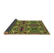 Thickness of Patterned Pistachio Green Rug, pat1761brn