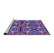 Sideview of Machine Washable Transitional Bright Purple Rug, wshpat1761pur