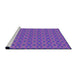 Sideview of Machine Washable Transitional Blue Violet Purple Rug, wshpat1762pur