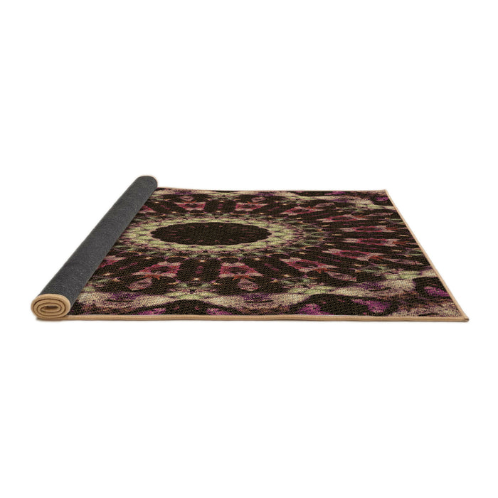 Thickness of Patterned Chocolate Brown Rug, pat1763brn