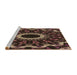 Sideview of Machine Washable Transitional Chocolate Brown Rug, wshpat1763brn