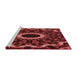 Sideview of Machine Washable Transitional Red Rug, wshpat1763rd