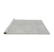 Sideview of Machine Washable Transitional Cloud Gray Rug, wshpat1765gry