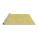 Sideview of Machine Washable Transitional Golden Brown Yellow Rug, wshpat1765yw