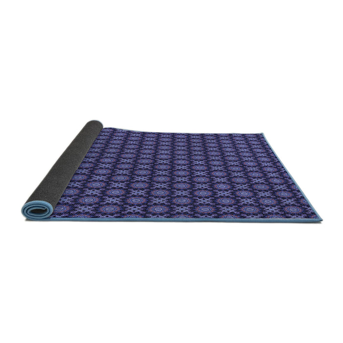 Thickness of Patterned Medium Slate Blue Rug, pat1766blu