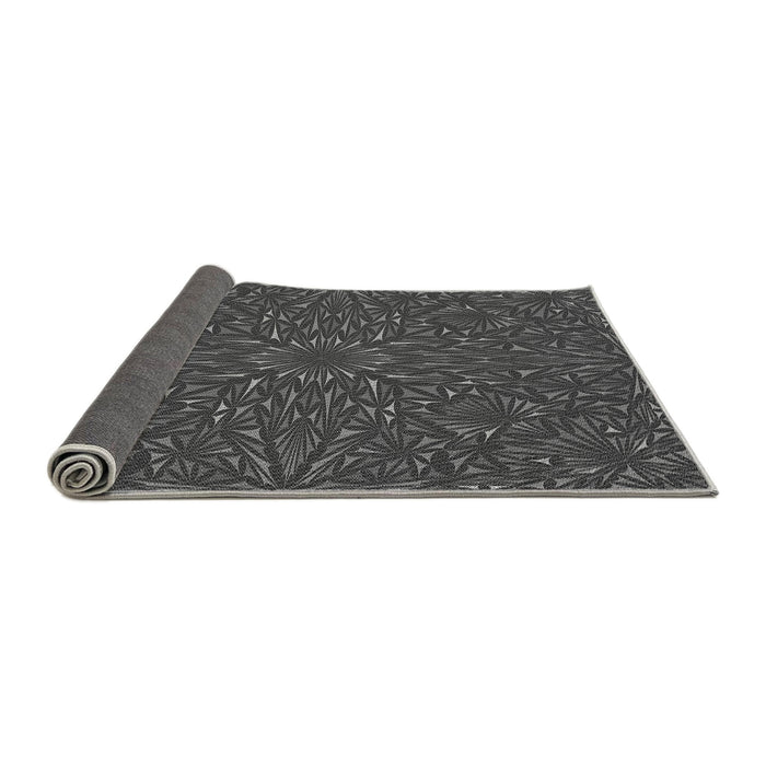Thickness of Patterned Silver Gray Rug, pat1768gry