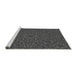 Sideview of Machine Washable Transitional Silver Gray Rug, wshpat1768gry