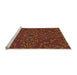 Sideview of Machine Washable Transitional Red Rug, wshpat1768org