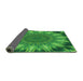 Thickness of Patterned Green Rug, pat1769grn