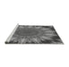 Sideview of Machine Washable Transitional Gray Rug, wshpat1769gry