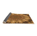 Thickness of Patterned Saddle Brown Rug, pat1769org