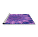 Sideview of Machine Washable Transitional ly Purple Rug, wshpat1769pur