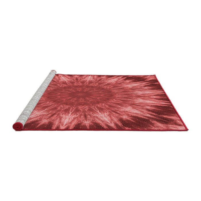 Sideview of Machine Washable Transitional Red Rug, wshpat1769rd