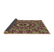 Thickness of Patterned Red Brown Rug, pat177brn