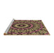 Sideview of Machine Washable Transitional Red Brown Rug, wshpat177brn