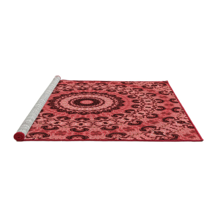 Sideview of Machine Washable Transitional Red Rug, wshpat177rd