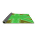 Thickness of Patterned Neon Green Rug, pat1770grn