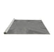 Sideview of Machine Washable Transitional Dark Gray Rug, wshpat1770gry