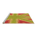 Sideview of Machine Washable Transitional Orange Rug, wshpat1770org