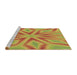 Sideview of Machine Washable Transitional Orange Rug, wshpat1771brn