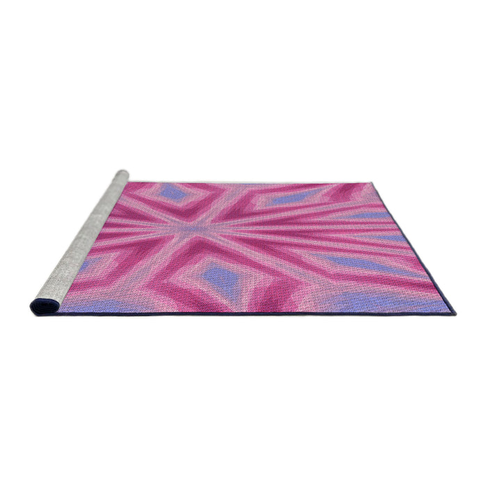 Sideview of Machine Washable Transitional Violet Purple Rug, wshpat1771pur