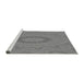 Sideview of Machine Washable Transitional Dark Gray Rug, wshpat1772gry