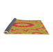 Thickness of Patterned Orange Red Orange Rug, pat1772org