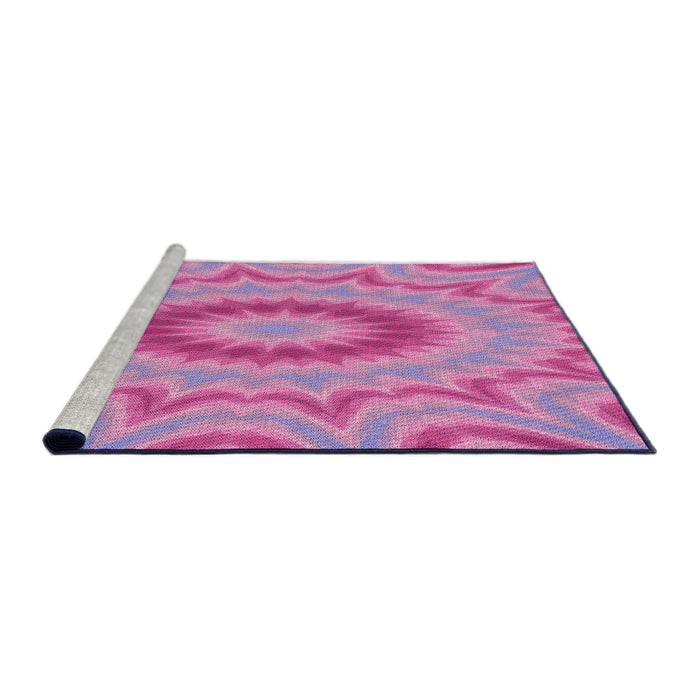 Sideview of Machine Washable Transitional Violet Purple Rug, wshpat1772pur