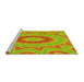 Sideview of Machine Washable Transitional Neon Orange Rug, wshpat1772yw