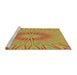 Sideview of Machine Washable Transitional Orange Rug, wshpat1773brn