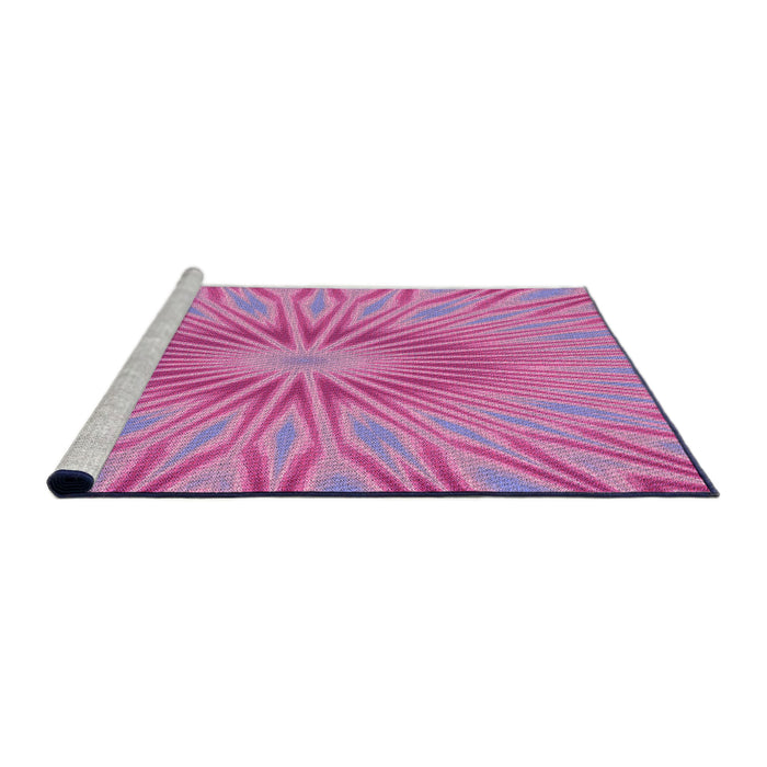 Sideview of Machine Washable Transitional Violet Purple Rug, wshpat1773pur