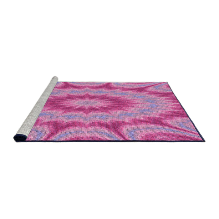 Sideview of Machine Washable Transitional Violet Purple Rug, wshpat1774pur