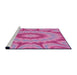 Sideview of Machine Washable Transitional Violet Purple Rug, wshpat1774pur