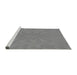 Sideview of Machine Washable Transitional Silver Gray Rug, wshpat1775gry