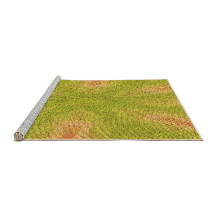 Sideview of Machine Washable Transitional Dark Golden Brown Rug, wshpat1775org