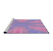 Sideview of Machine Washable Transitional Bright Lilac Purple Rug, wshpat1775pur