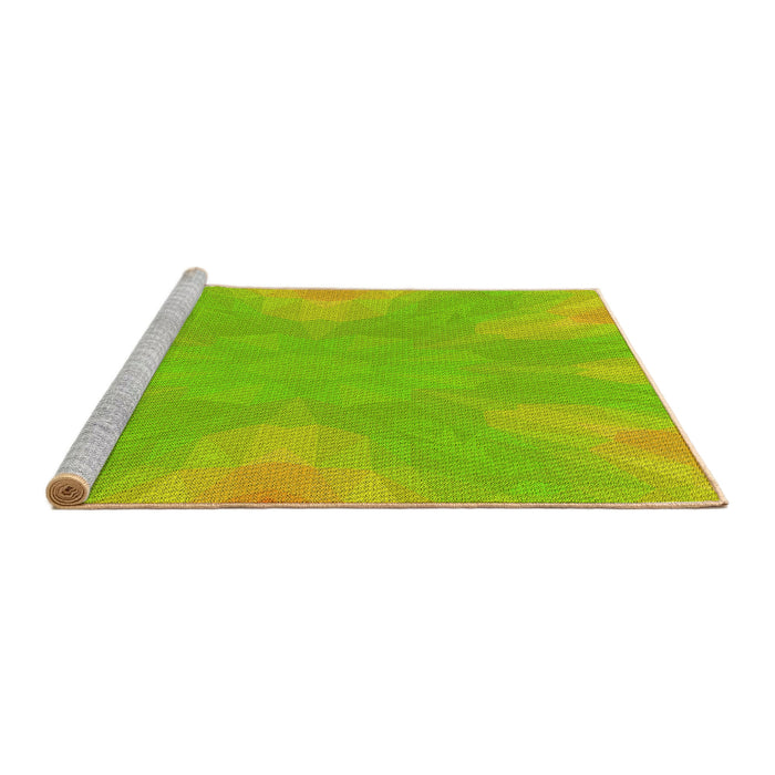 Sideview of Machine Washable Transitional Pistachio Green Rug, wshpat1776yw