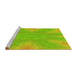 Sideview of Machine Washable Transitional Pistachio Green Rug, wshpat1776yw