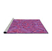 Sideview of Machine Washable Transitional Purple Rug, wshpat1777pur