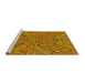 Sideview of Machine Washable Transitional Mahogany Brown Rug, wshpat1777yw