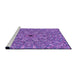 Sideview of Machine Washable Transitional Purple Rug, wshpat1778pur