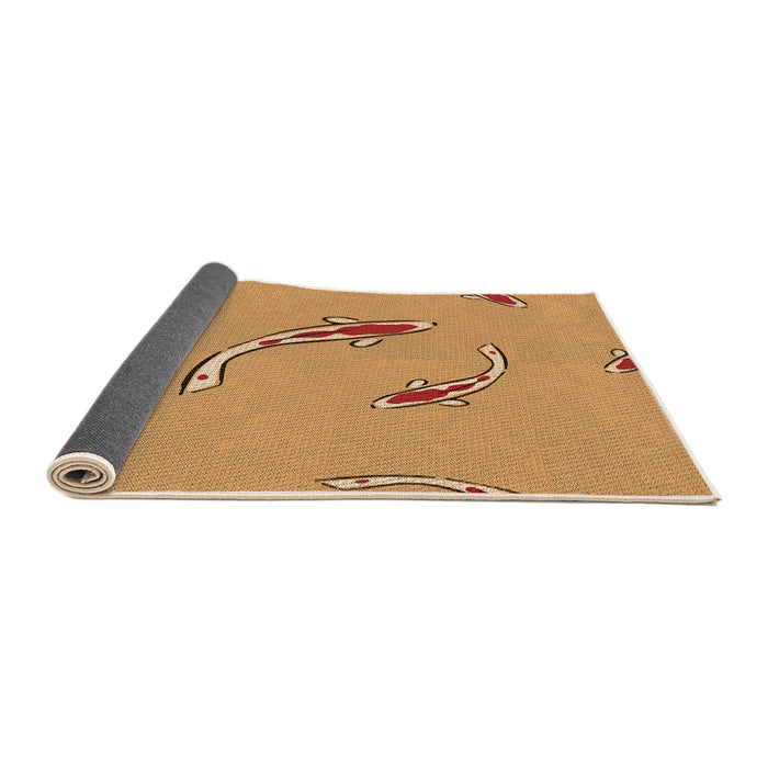 Thickness of Patterned Orange Rug, pat1780org