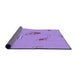 Thickness of Patterned Bright Lilac Purple Rug, pat1780pur